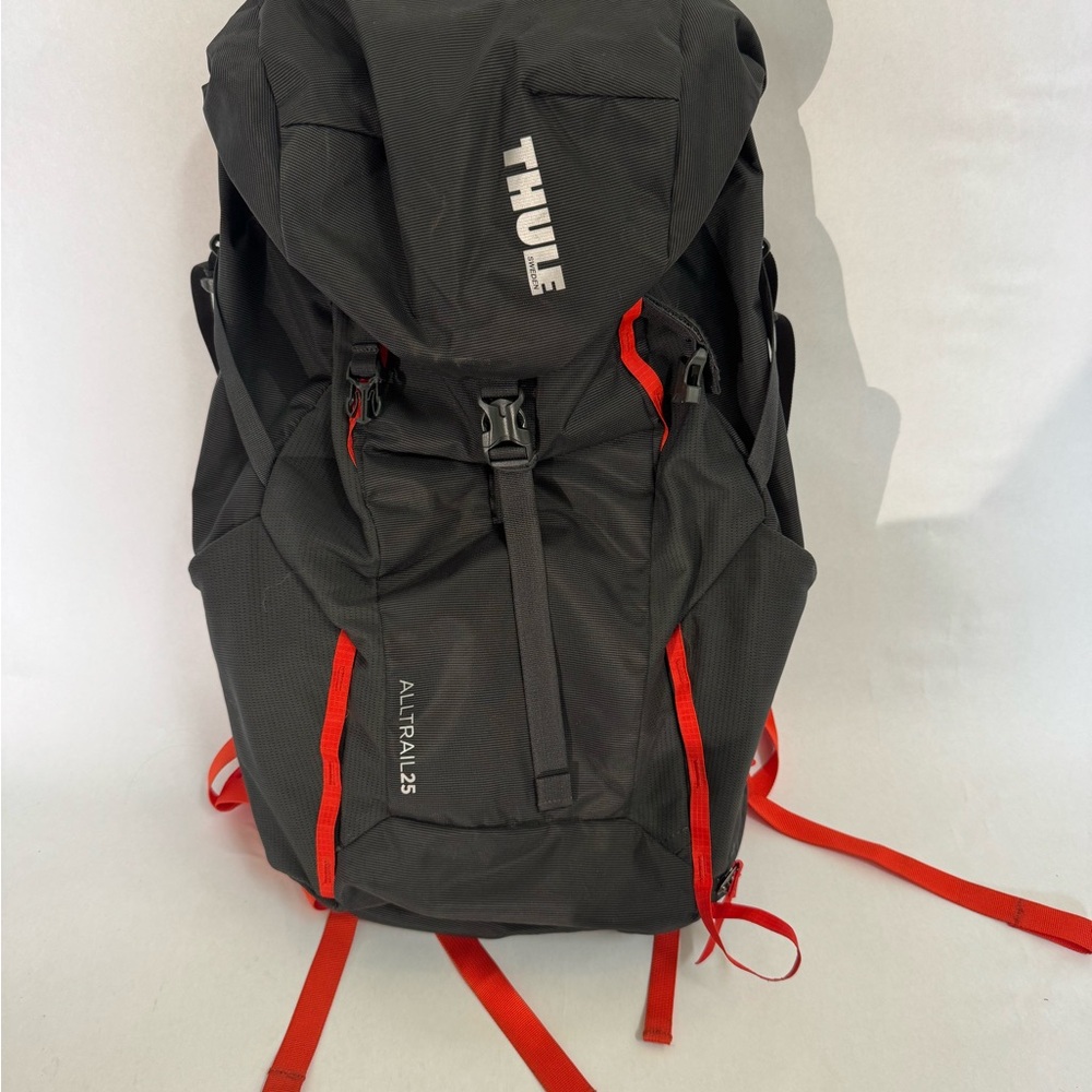 Thule AllTrail 25L Black and Red Backpack with Adjustable Straps